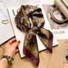 [Complete Works] Black and white simple cashew flower silk scarf premium waist ethnic style waist scarf decorative headscarf scarf workplace