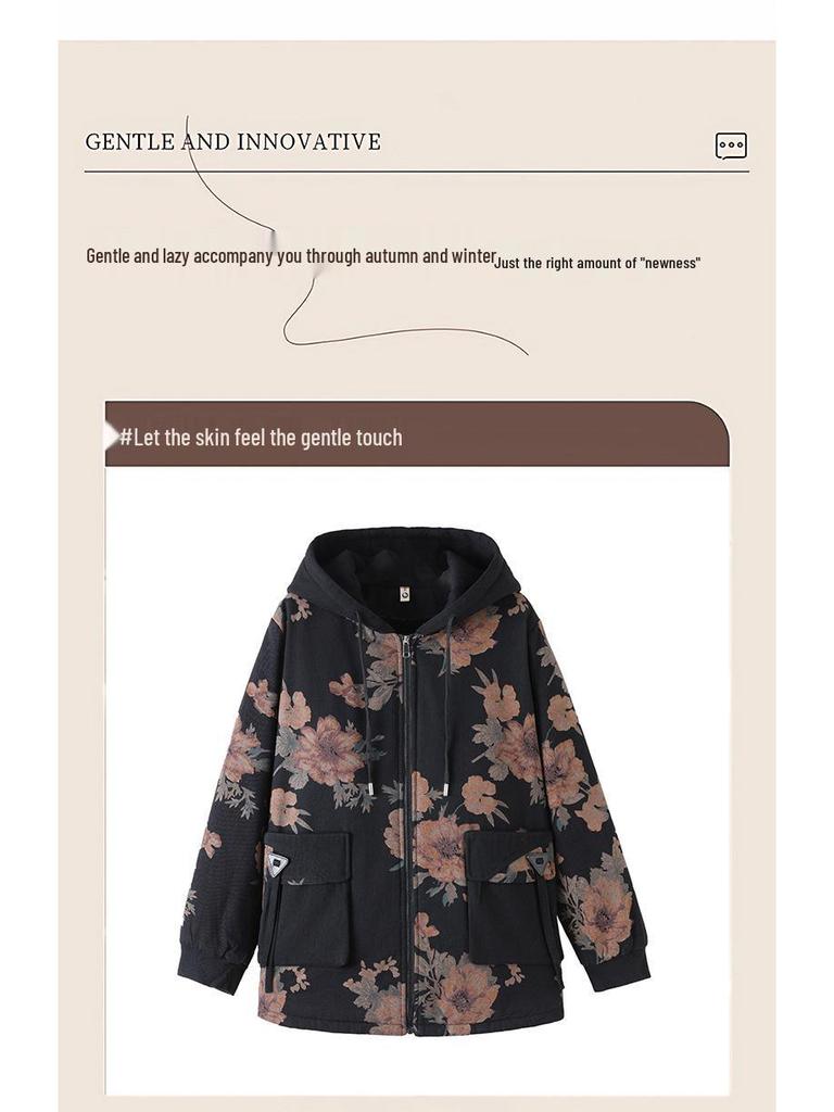 Plus Size Winter Cotton Jacket for Middle-Aged and Elderly Women - Warm Coat for Special Sizes