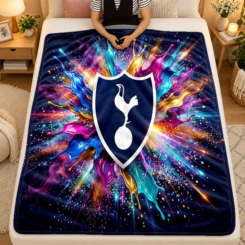 Flanell-Decke Tottenham Hotspur Warm Weich Überwurfdecke für Innenbereich Sofa Bett Wohnzimmergebrauch