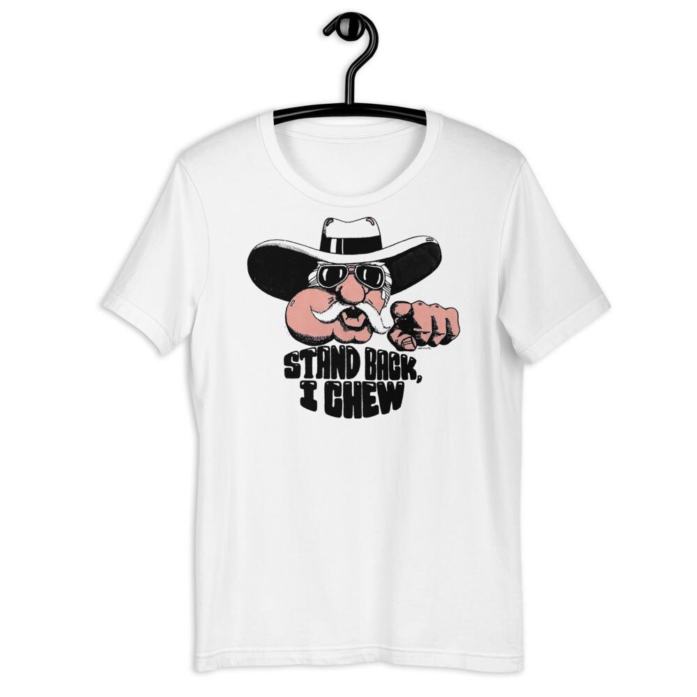 STAND BACK I CHEW Vintage 70s Style Graphic Tee Short-Sleeve Unisex T-Shirt Unisex T-Shirt XXXL