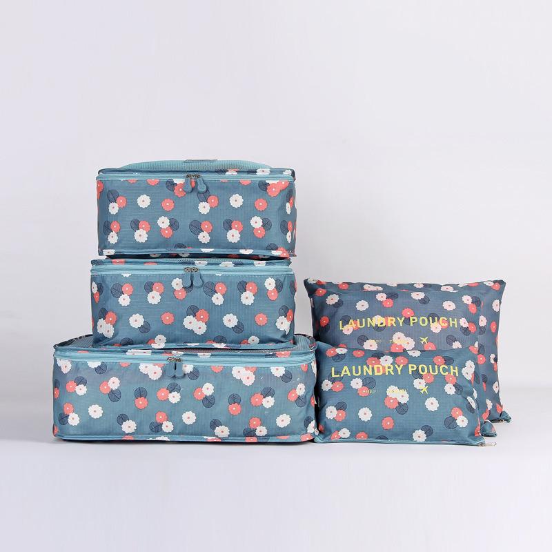 6-Piece Large Size Travel Organizer Portable Suitcase Organizer Clothes Shoes Makeup Bag Luggage Organizer Travel Storage Bag