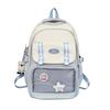 Schoolbag, Hand-held Tutorial Bag, Korean Version of Instagram, Large-capacity, College-style, Color-blocking Middle School Backpack