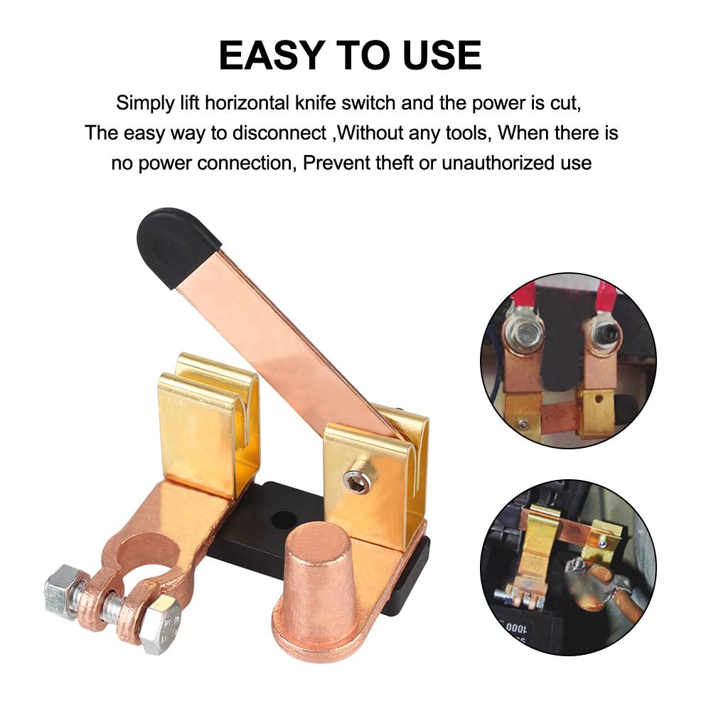 For Marine Car Boat Modification 12V/24V Car Battery Leakage Protection Switch Knife Type Battery Disconnect Switch Isolator Power Off Switch