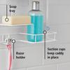 Over Shower Caddy with 2 Shelves Soap Tray Hooks Rust Resistant Bathroom Storage Solution Shower Essentials