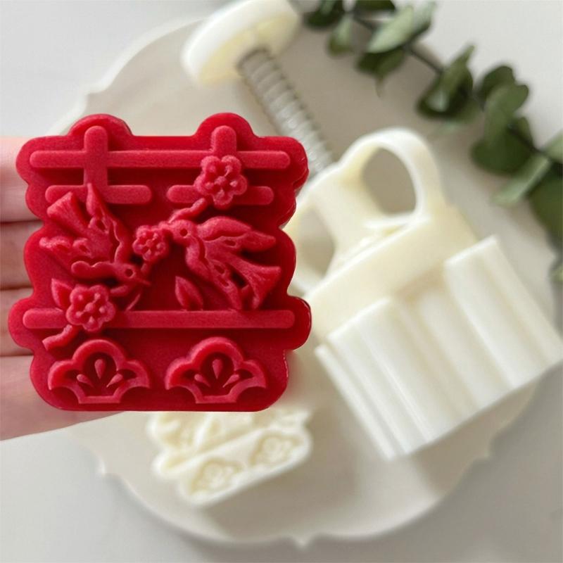 Functional Mooncakes Press Molds Unique Mooncakes Crafting Molds Creative Stamps Set for Making Beautiful Treat