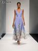 New Summer Sexy V-Neck Chiffon Printed Dress