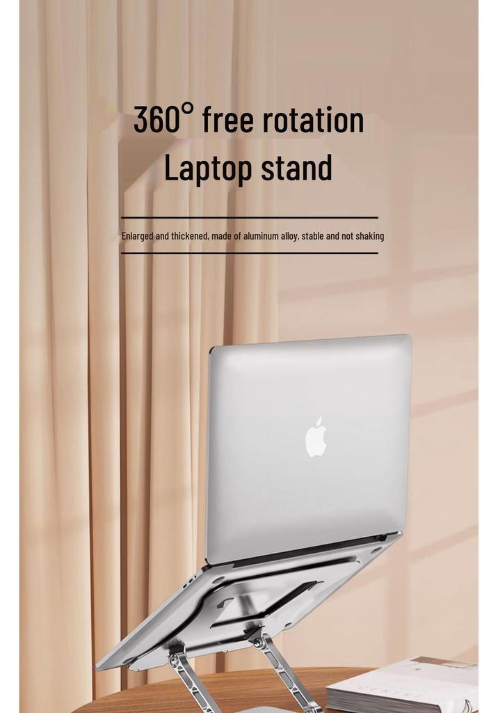 515 Laptop Stand: Adjustable 360° Rotating, Foldable & Lifting Cooling Base for Desktop Computers