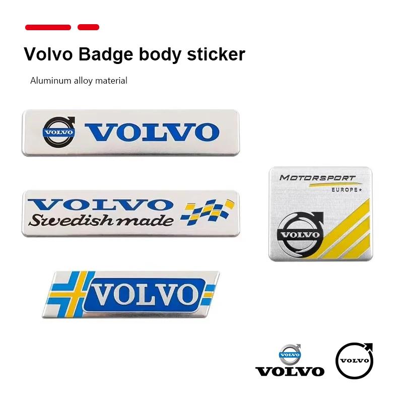 1pcs Car Accessories 3D Aluminum Logo Indoor Decoration Fender Trunk Stickers For Volvo Rdesign T6 AWD C30 C70 S40 S60 S70 S80