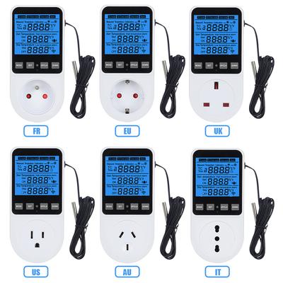 Fully Functional Temperature Controller Socket AC110~230V Timer Switch Digital Thermostat Heating Cooling Regulator Thermometer