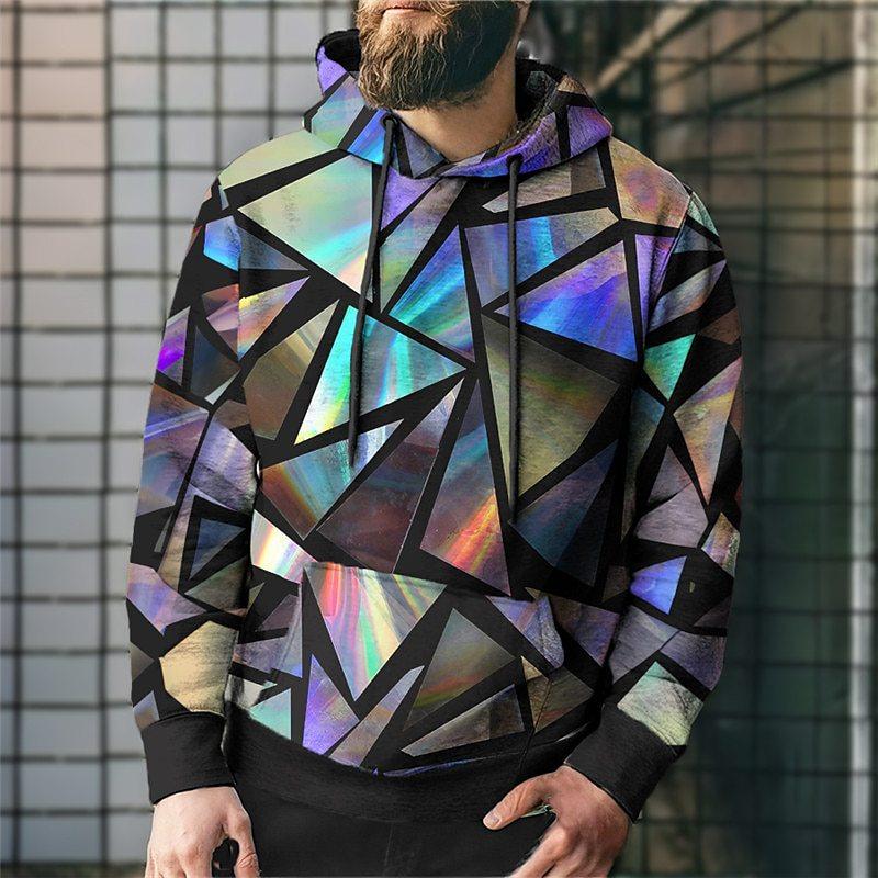 Geometric Pattern Hoodie Everyday Classic Casual 3D Jumper Vacation Outing Streetwear