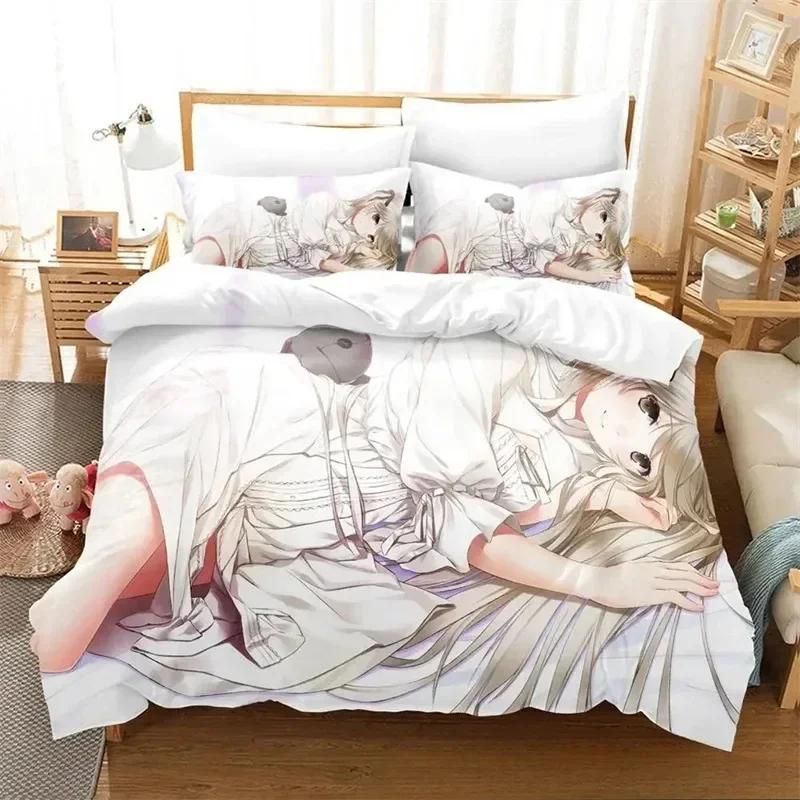 Anime Yosuga No Sora Bettwäsche-Set, Bettbezug Steppdecke Bett-Set Bettbezug Kissenbezug, King Queen Twin Größe Jungen Mädchen Erwachsene