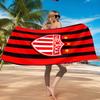 Football Crest Heartbeat Printed Microfiber Beach Towel, Soft And Absorbent, Quick-Dry, Ideal for Summer Travel, Beach Essential, Swimming Pool