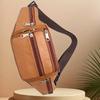 2025 New Men's Waist Bag, Shoulder Bag, Chest Bag, Fashion Soft Leather Fashion Sport Cross-Body Bag