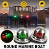 Pair Marine Boat Yacht 12V Pontoon Stainless Steel LED Bow Navigation Lights