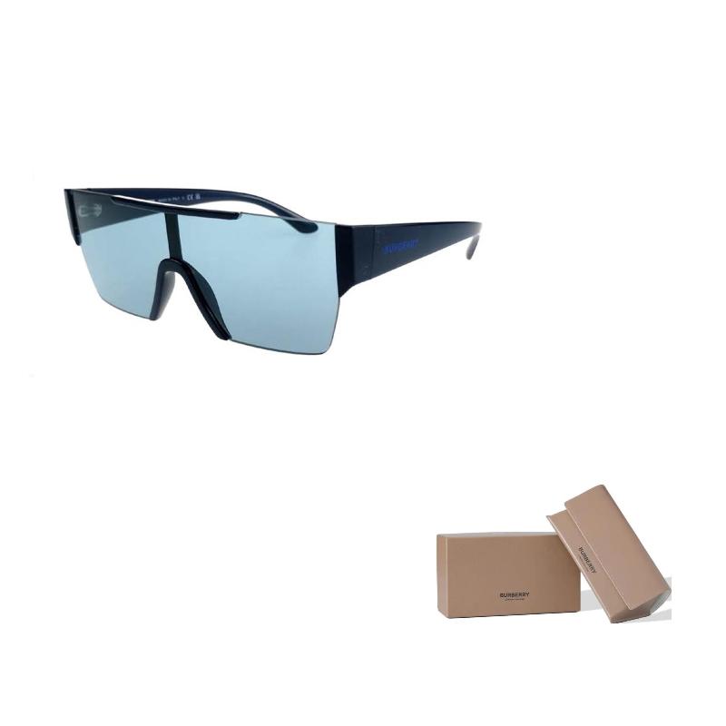 

Burberry Temple Lettering Plate Frame Irregular Sunglasses Unisex Blue F синий