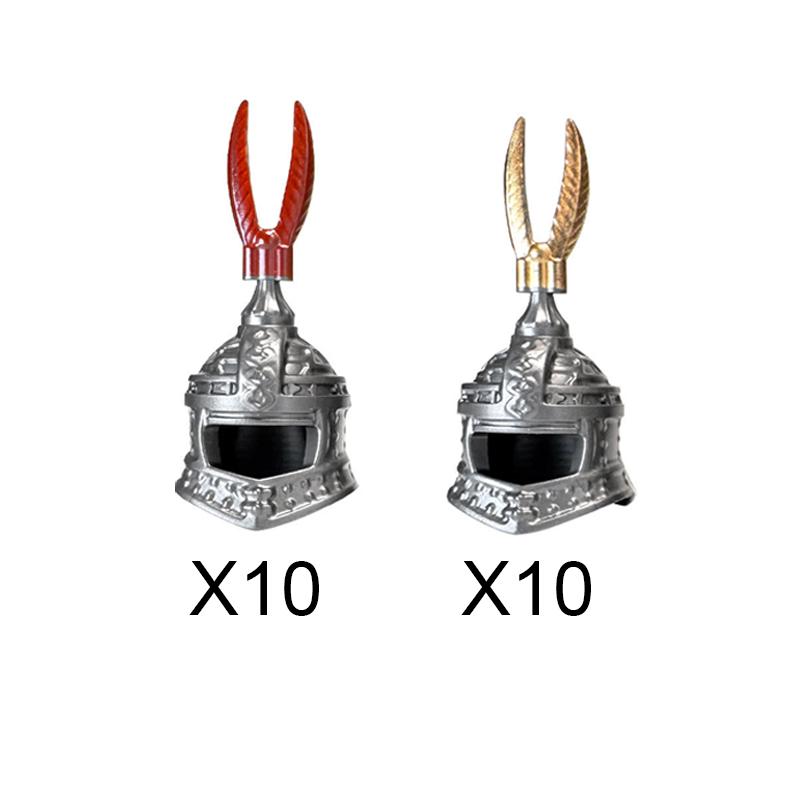 MOC Bausteine Mittelalter Ritter Soldat Actionfiguren Waffen Zubehör Schwert Speer Umhang Weste Helm Rüstung Geschenk Spielzeug Stein