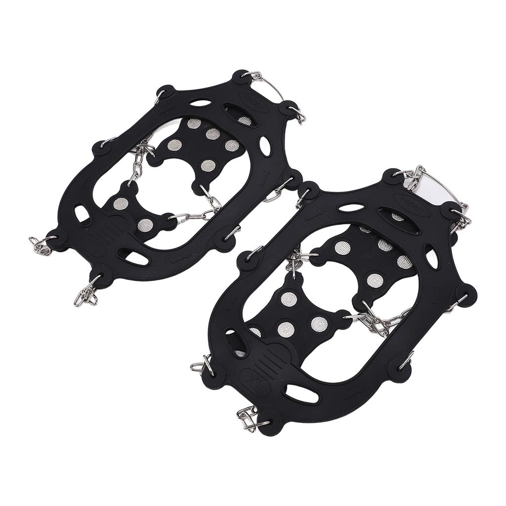 2er-Set 12-Zacken-Steigeisen Schuhüberzug Rostbeständigkeit Langlebig Outdoor Klettern Steigeisen Größe XL