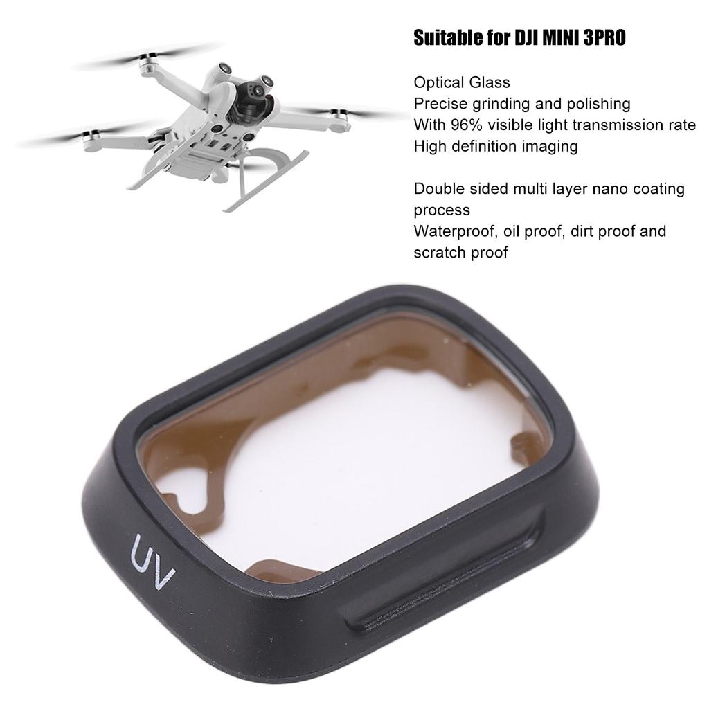 Action Camera Filter Optical Glass Double Sided Multilayer Nano Coating Process Camera Lens UV Filter for DJI Mini 3 Pro