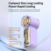 Handheld Fan, with Transparent Body Mini Portable Personal Fan, Digital Display And Emergency Lighting Design, 100 Gear Wind Speed Adjustable Fan for