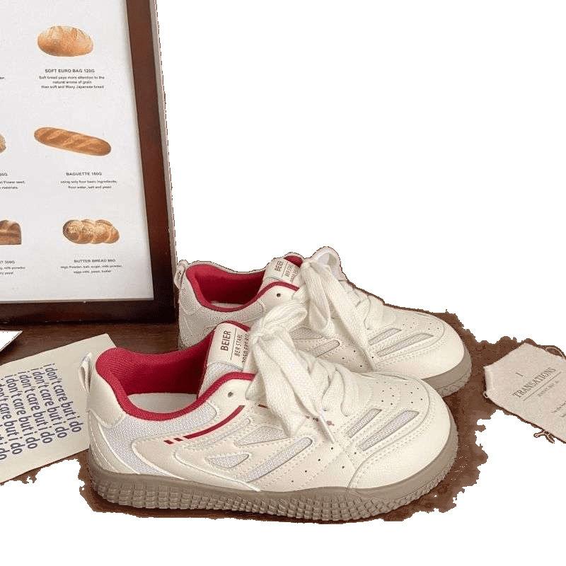 Shandisha Dexun double mesh board shoes female ugly cute spring and autumn chic niche Korean version breathable sports Forrest Gump white shoes female
