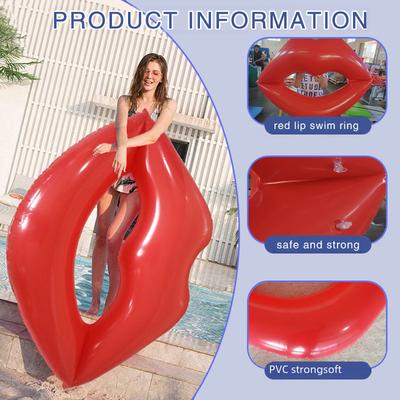 Grenzüberschreitender aufblasbarer Herz-Lippen-Schwimmer für Pool und Strand