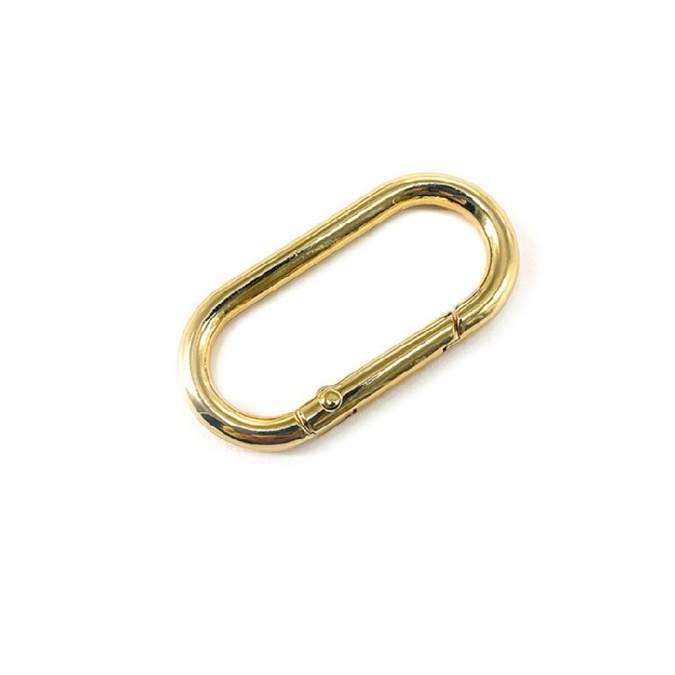 4Pcs Metal Oval Snap Clips for Purse Strap Extender and Keychain Hook Spring O Rings Clips Keyring Buckle Replacement