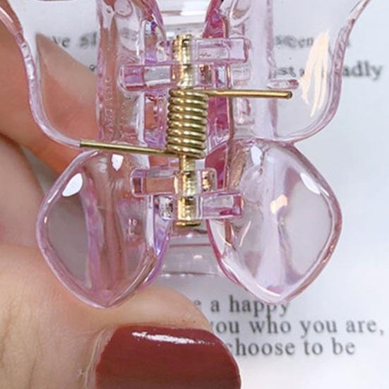 Horquilla de mariposa para mujer, garra para el pelo transparente 3D antideslizante, flequillo decorativo ligero, herramienta de peinado, accesorios para el cabello para mujer, sombreros para niños