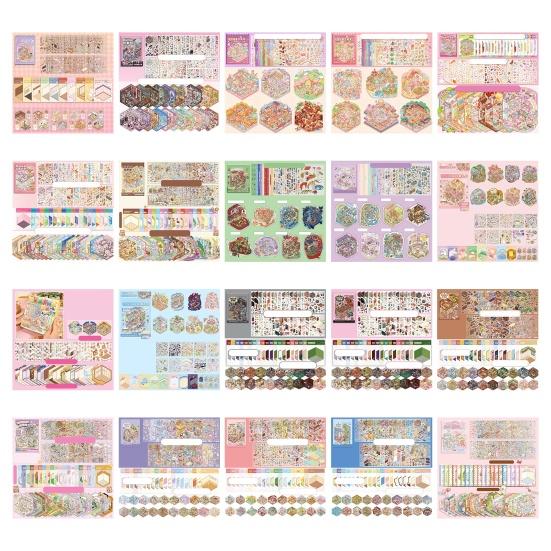 3D Scene Sticker Book Set for Kids Adults DIY Mini House Stickers Kit Reusable Kawaii Stickers for Home School Office