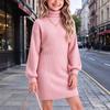 Little Girls' Casual Ribbed Knit Dress for Spring and Fall Everyday Wear