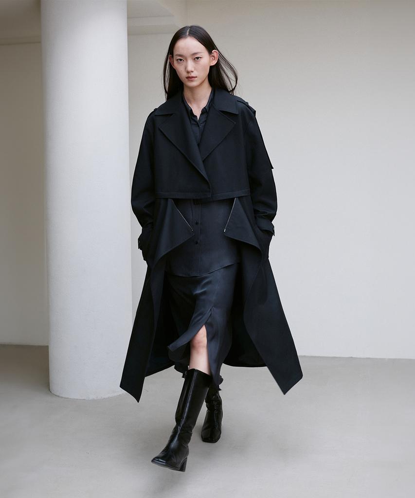Re Rhee Detachable Zipped Trench Coat