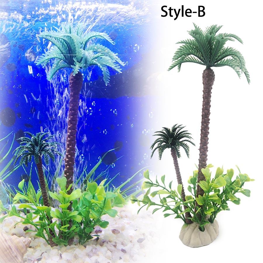 

Аквариум Кокосовая пальма Искусственное растение Ремесло Ландшафт Украшение для аквариума Зеленое дерево Аксессуары Орнамент Style-B
