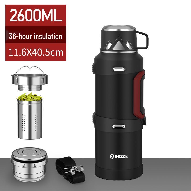 Large-Capacity Portable Thermos, 316 Stainless Steel, 3L & 5L Options, Ideal for Car Travel & Outdoor Use.