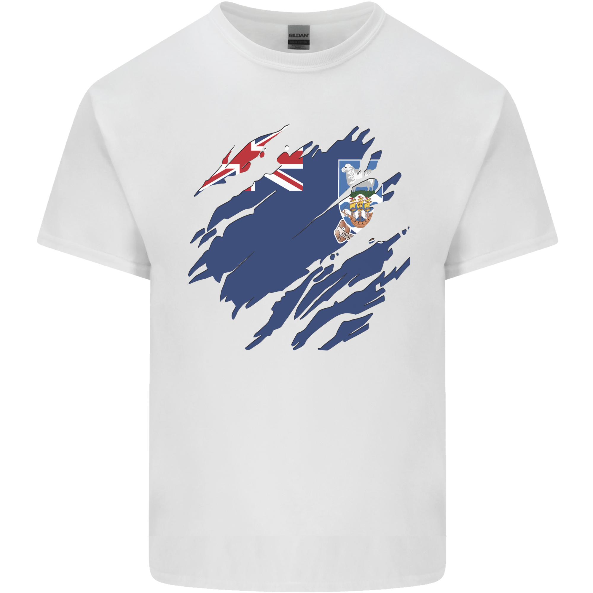 Torn Flag Falkland Islands Unisexs Light Cotton TShirt S