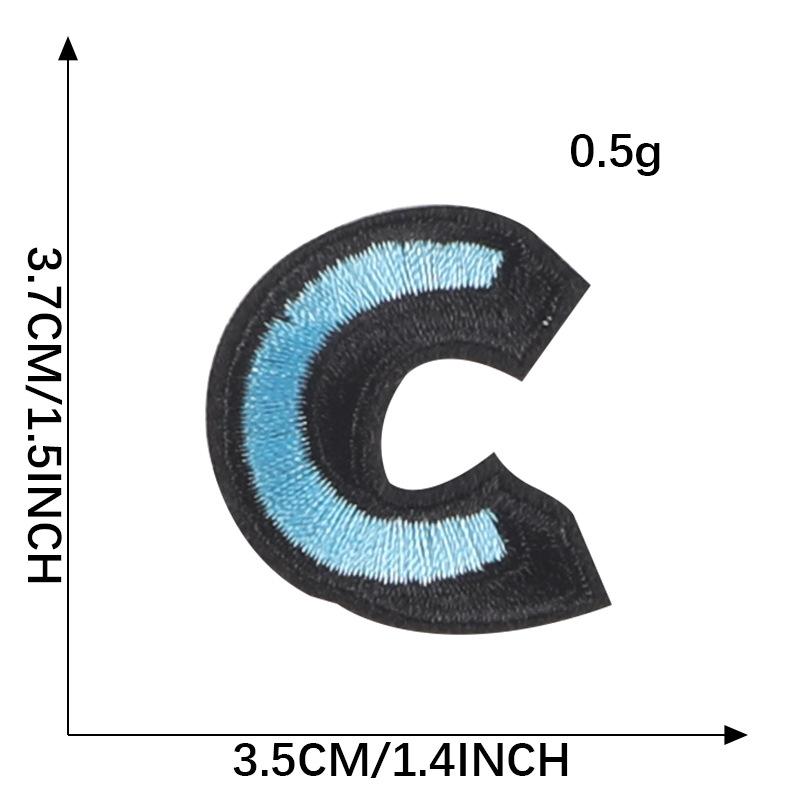Duoku Computer Embroidery English Alphabet Cloth Label Name Label Ball Suit Mark Patch Clothing Accessories Embroidery Cloth Sticker