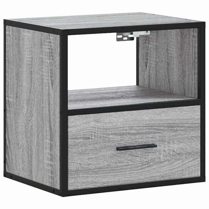 VidaXL Table de chevet murale sonoma gris 40x31x39,5 cm, armoire, table d'appoint, armoire de lit, armoire de chevet, table 848740