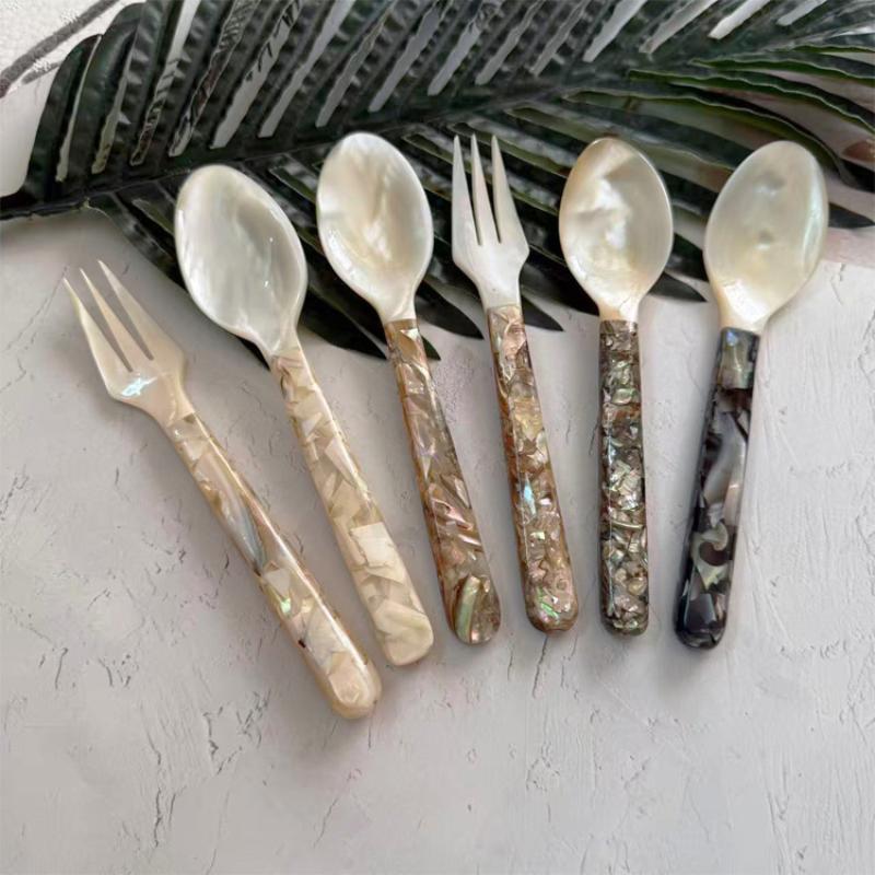 Natural Conch Shell Dessert Spoon 12/16cm Reusable Eco-friendly Spoon for Coffee Ice Cream Caviar Home Party Dessert Bar Use