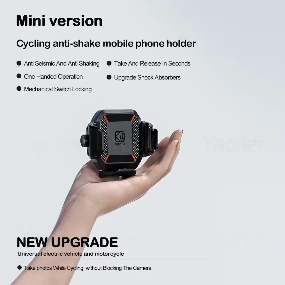 Motorcycle Wireless USB C Phone Holder Anti-Vibration Crossbar Phone Mount for 5.2"-7.2" Phones Works with 12-24V Motobike