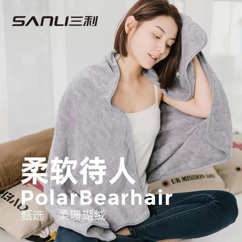 

Towel Coral fleece microfiber large beauty and hair towel Adult water ripple bath towel 90*170 aqua синього кольору