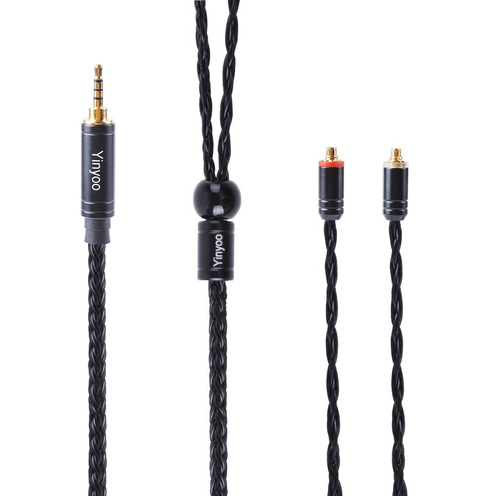 Kabel pro sluchátka Yinyoo MMCX YYX4778 s vysokou čistotou postříbřeného 16jádrového provedení pro vyvážená sluchátka, náhradní kabel pro audio sluchátka