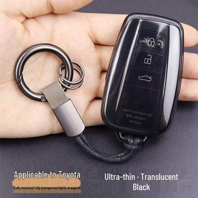 Transparent Key Cover for Toyota Camry, RAV4, Corolla, Levin, Wildlander, Avalon, CH-R, and IZOA