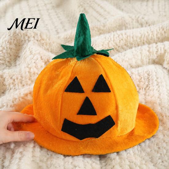 School Art Show Headgear Halloween Pumpkin Hat for Kids Adults, Funny Plush Comfortable Breathable Festival Witch Party Costume, Cosplay, Stage