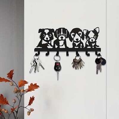 Chic Dog Shaped Metal Wall Hook Stylish and Easy Install for Coats, Hats, Towels, and Keys, Perfect Home Décor Addition