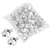 50pcs Small Bells DIY Mini Tiny Iron Jingle Bells with Hole for Craft Jewelry Festival Birthday DecorationSilver
