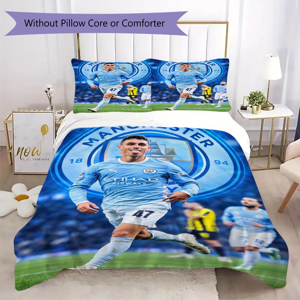 Manchester City F.C. English professional footballer Phil Foden Home Decoration Soft Bedding Down Pillowcase Duvet Cover (without core) K2