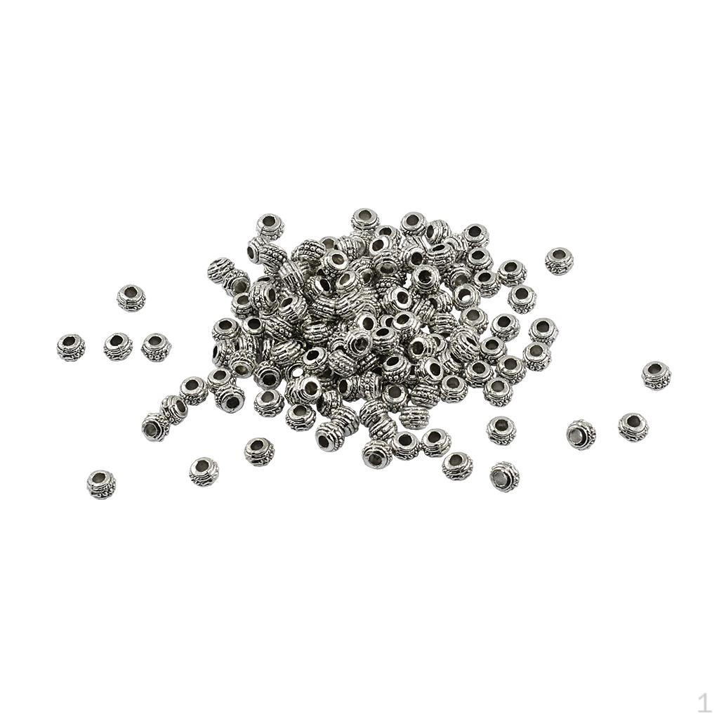 

100 шт., круглые бусины-разделители для колес из сплава, свободные бусины, фурнитура для изготовления ювелирных изделий для DIY