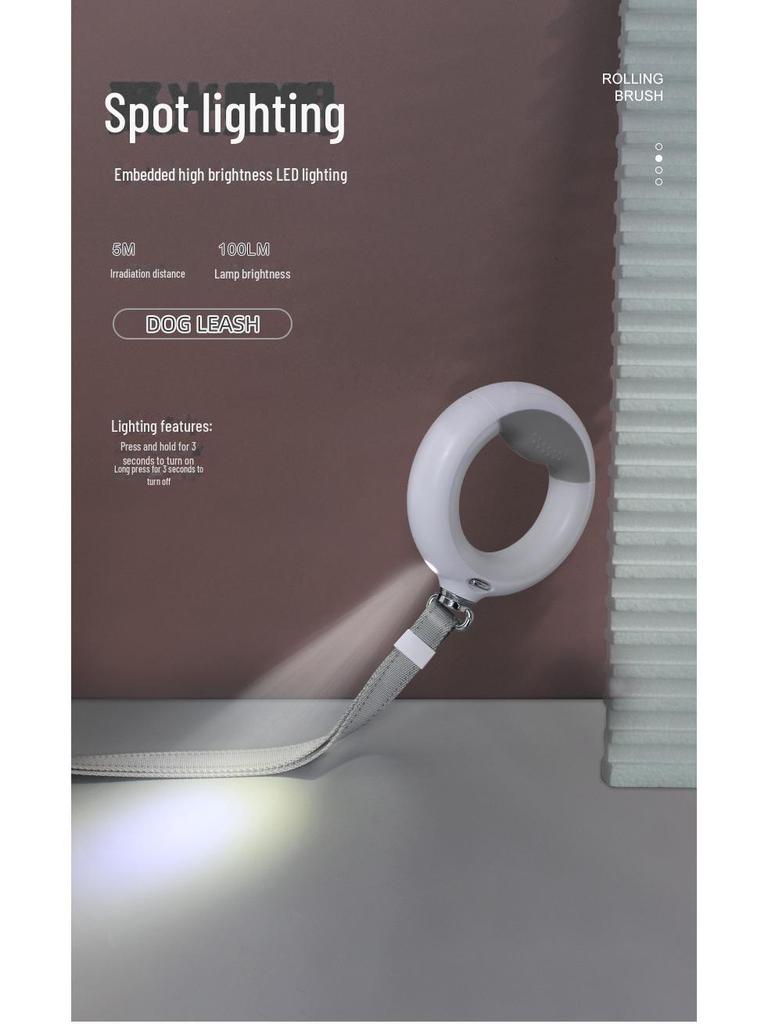 Colorful LED Retractable Dog Leash for Medium & Large Dogs