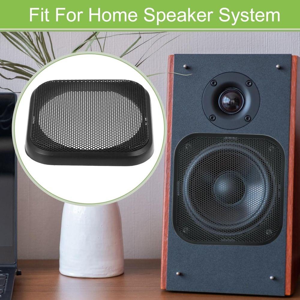 Square Speaker Grill Cover Metal Mesh Speaker Frame Easy Install Subwoofer Grill