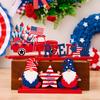 4th Of Whimsical July Wooden Gnome Letter Decorations For Patriotic Home Styling