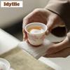 2pc/lot Hand-painted Cherry Blossoms Teacup Vintage Tea Bowl Tea Cup Set Tea-tasting Personal Cup Jianzhan Master Cups Gift 50ml