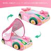 Baby Swim Ring, Supercar Design, Foot-In Swim Ring for Infants, UV Protection SPF50+, Sunscreen, Removable Sunshade, Baby Float, Water Play, Suitable